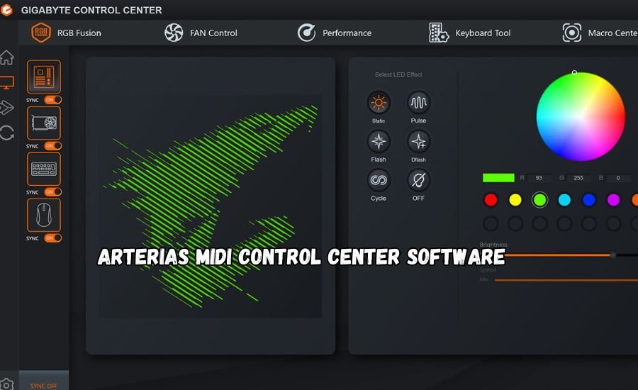 arterias midi control center software