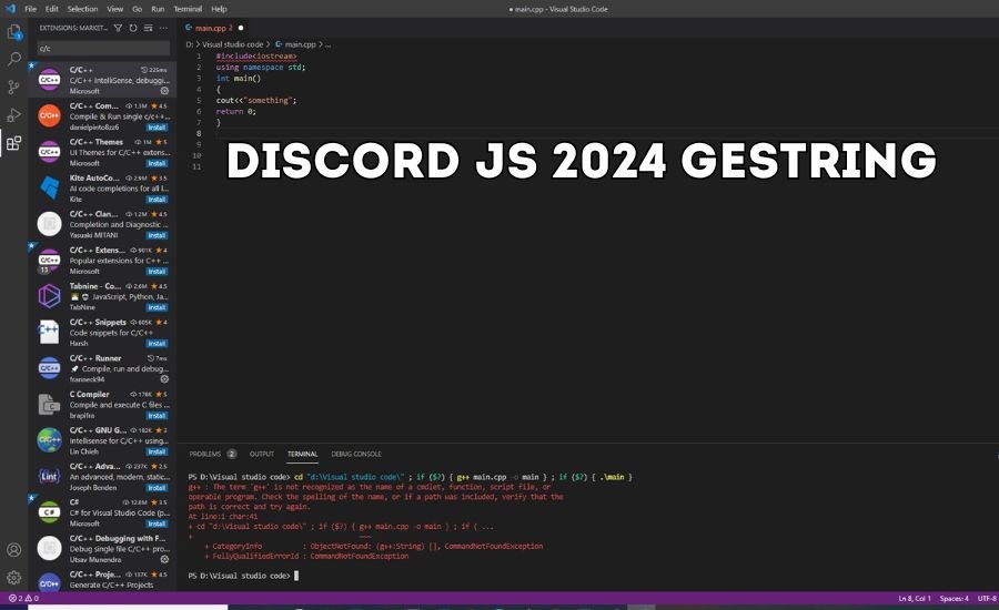 discord js 2024 gestring