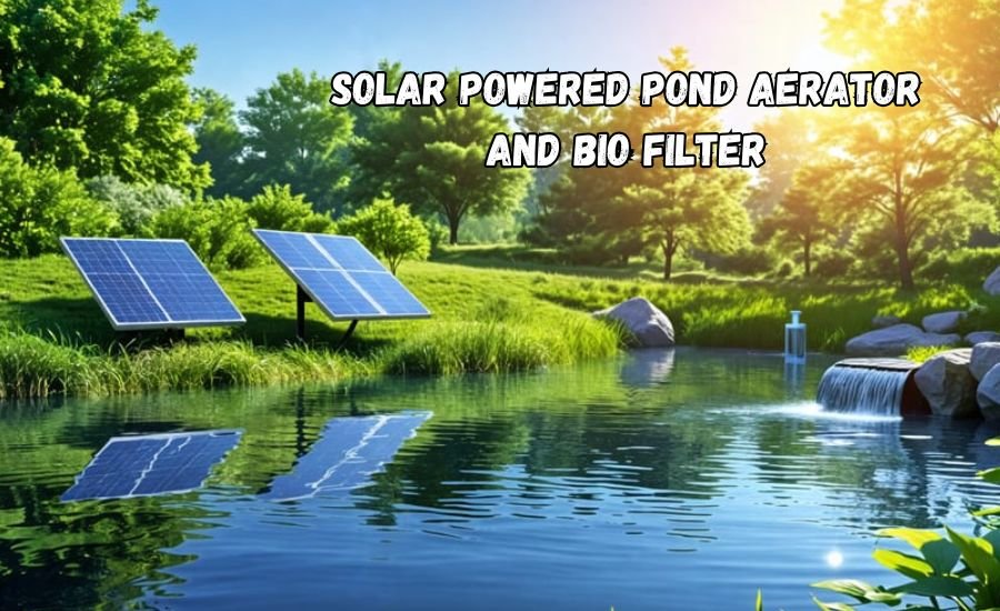 solar powered pond aerator and bio filter