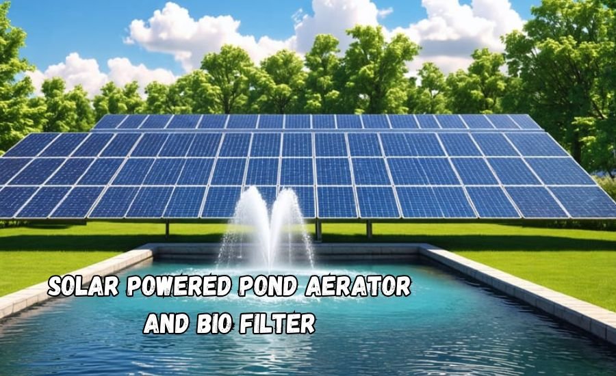 solar powered pond aerator and bio filter